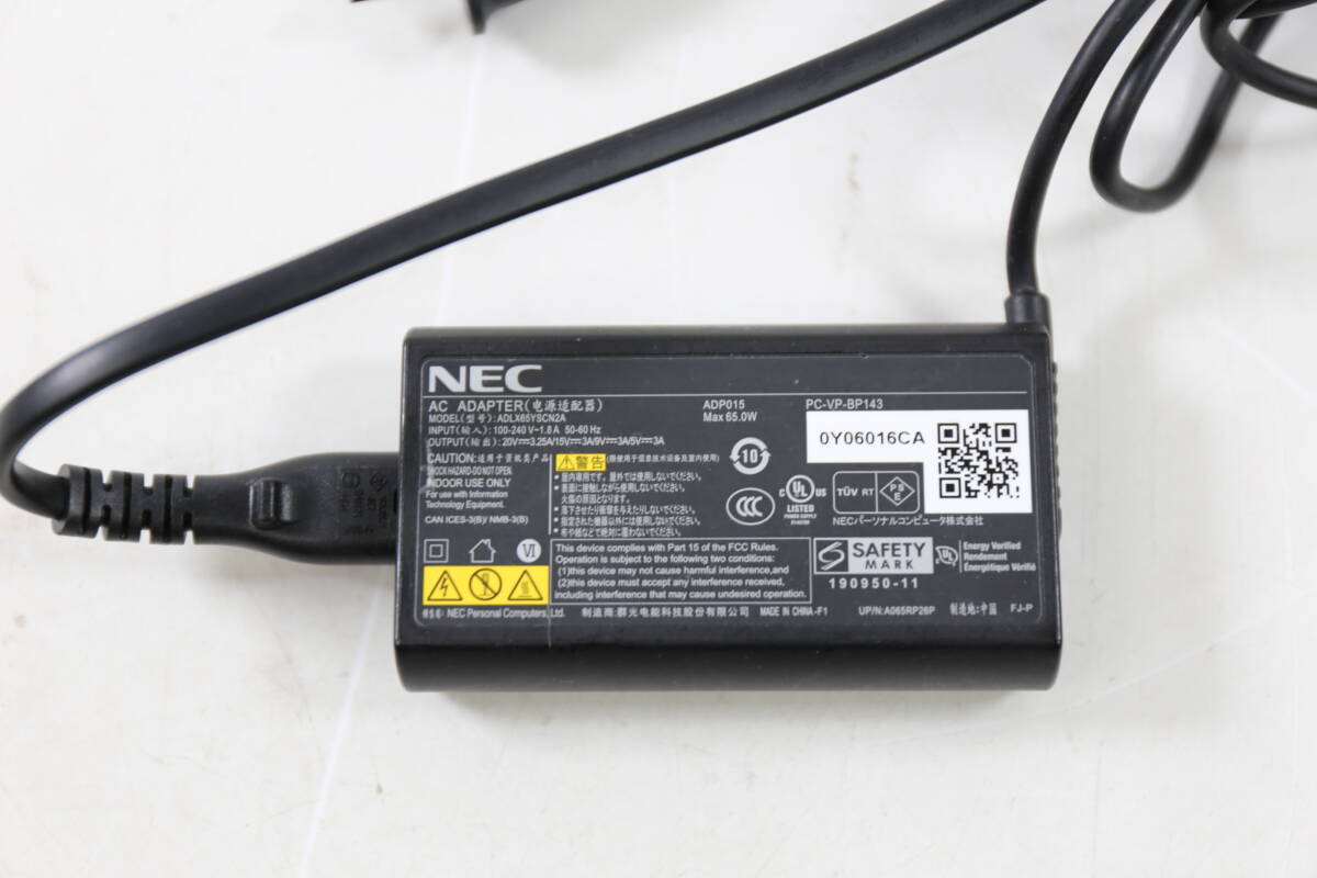 管021525/中古　NEC PC-VP-BP143 ADP015 LaVie用 65W USB-C 20V 3.25A ACアダプター ADLX65YSCN2A_画像2