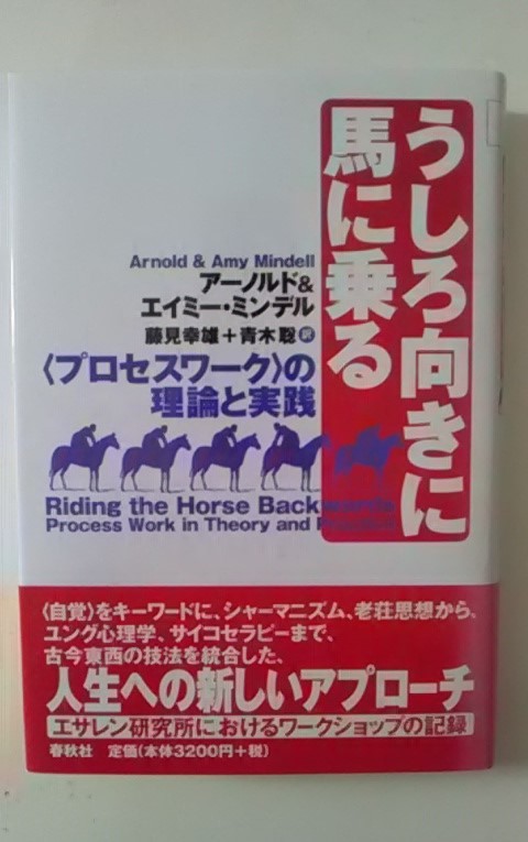 うしろ向きに馬に乗る　プロセスワークの理論と実践　アーノルド・ミンデル　エイミー・ミンデル　著　藤見幸雄　青木聡　訳_画像1