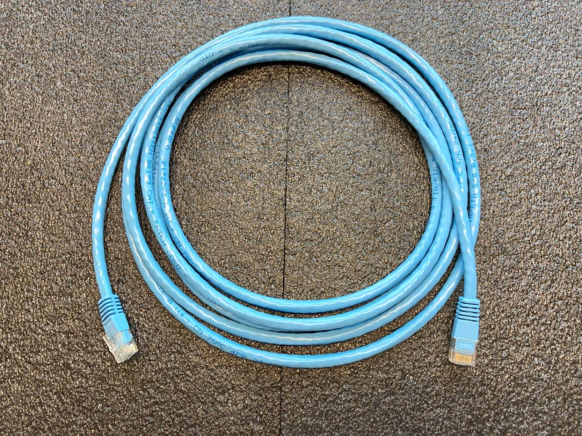 ★☆Buffalo 製 Ethernetケーブル CAT6 3m ヨリ線 仕様 水色☆★_画像1