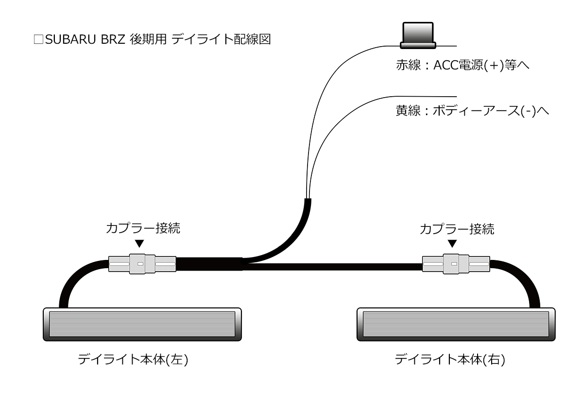 スバル BRZ (ZC6) 後期 2017年6月～ LED デイライト 純正交換式 [スモークレンズ/クローム] 検) DRL フロント バンパー ライト ランプ_画像4