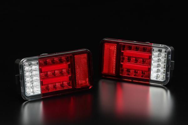 [LUCKY SALE] DA16T キャリィ LEDテールランプ [レッドクリア/クローム] スズキ スーパーキャリイ LED テール ライト_画像1