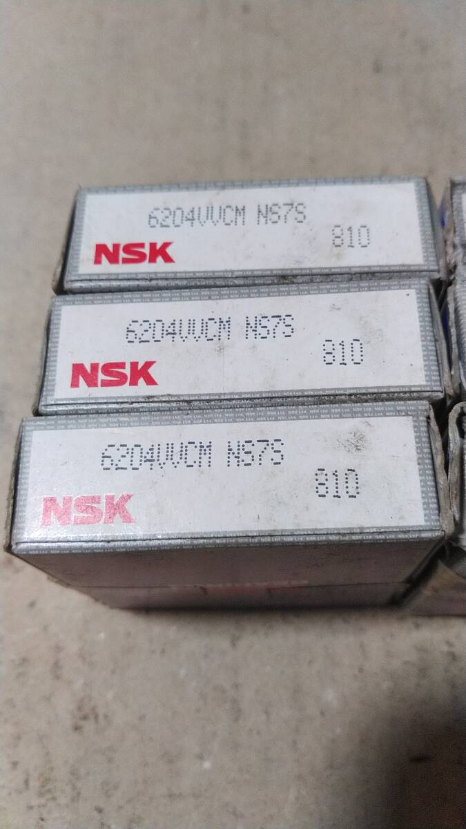 NSK ベアリング 6204 VV 両側非接触ゴムシール形 単列深溝玉軸受 内径20mm外径47mm幅14mm  6個 長期保存品の画像2
