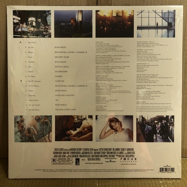 ORIGINAL SOUNDTRACK / LOST IN TRANSLATION (MUSIC FROM THE MOTION PICTURE SOUNDTRACK) [BLACK VINYL] (0349784351)_画像2