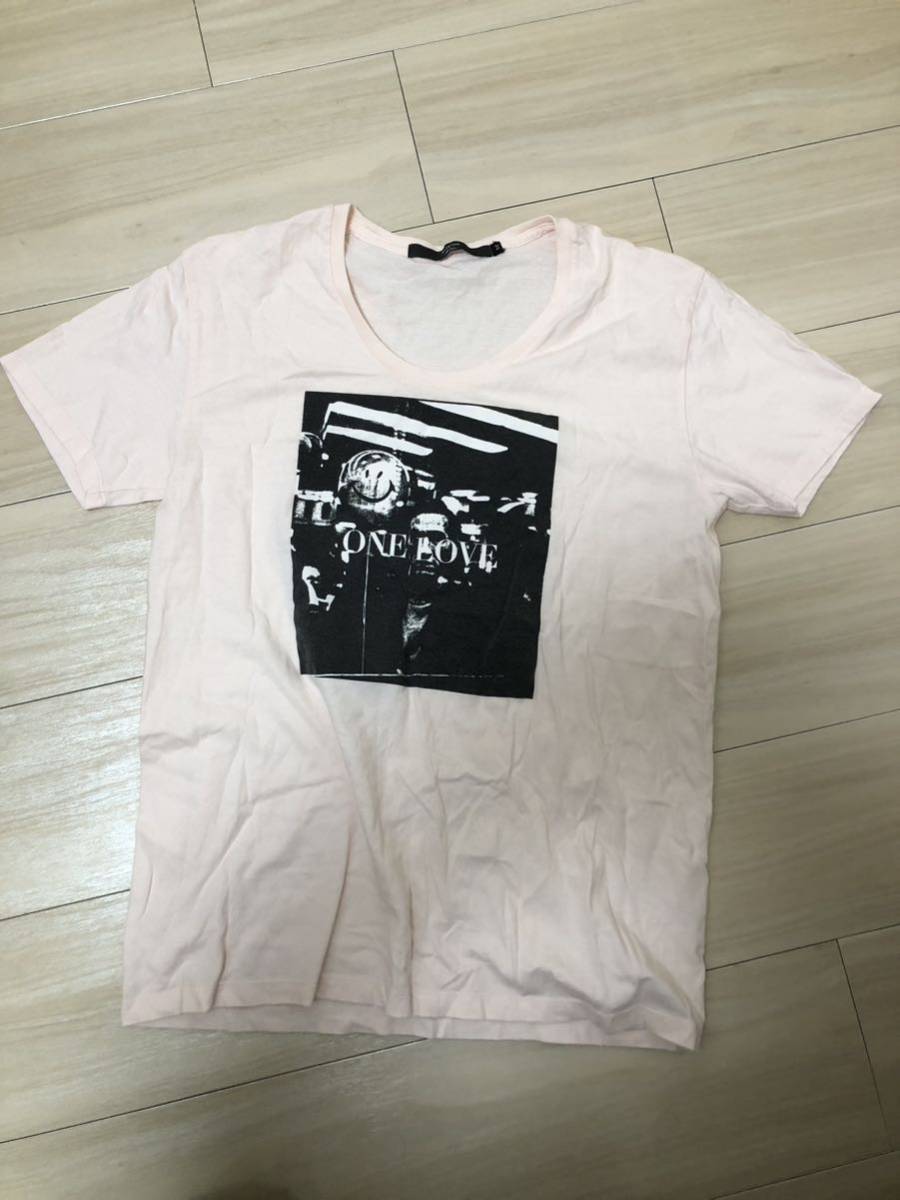 ビームス beams Magine Tシャツ 古着 夏服 夏ファッション送料無料!!Mサイズ ライトピンク_画像1