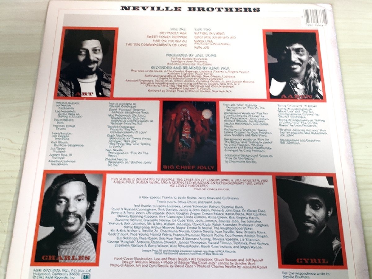 ザ・ネヴィル・ブラザース ファイヨー・オン・ザ・バイユー/Fiyo on the Bayou The Neville Brothers レコード/LP 12インチ/R&B/L32961_画像2