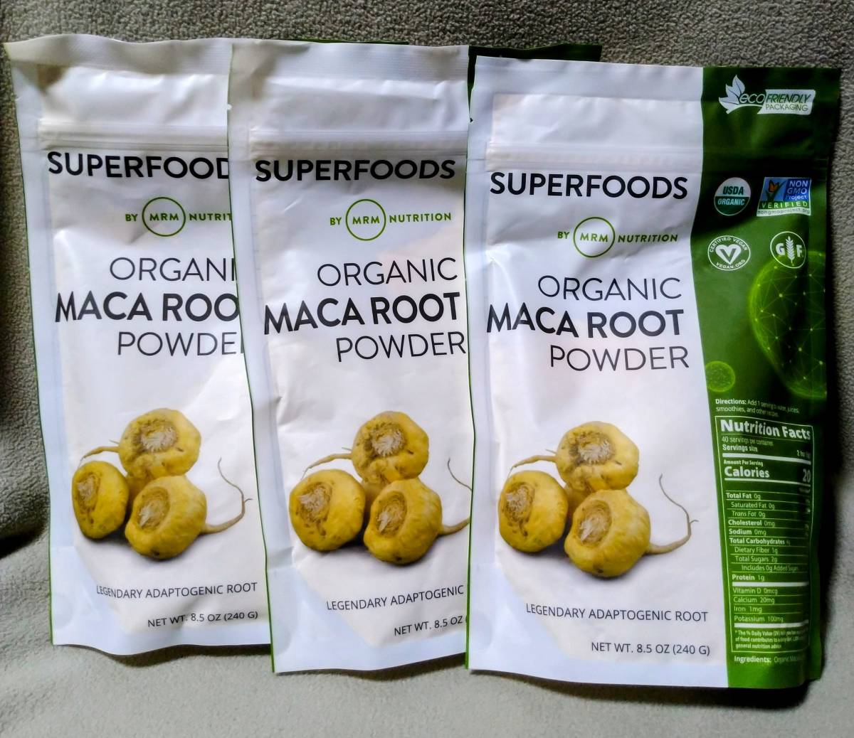 # free shipping #3 piece collection maca powder MRM 240g organic maca roots powder have machine maca powder 