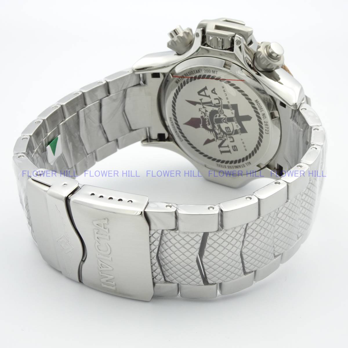 【新品・送料無料】インビクタ INVICTA 腕時計 メンズ クォーツ スイスムーブ ブラック・スチール SUBAQUA 26723 メタルバンド
