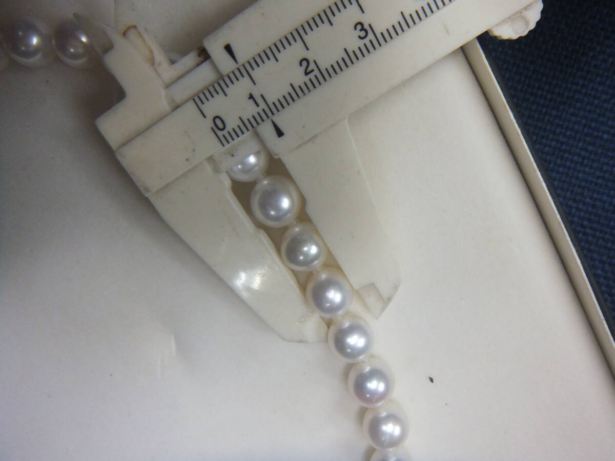大粒9㎜　真珠 パール ジュエリーマキ パールネックレス 金具 刻印 SILVER ネックレス_画像5
