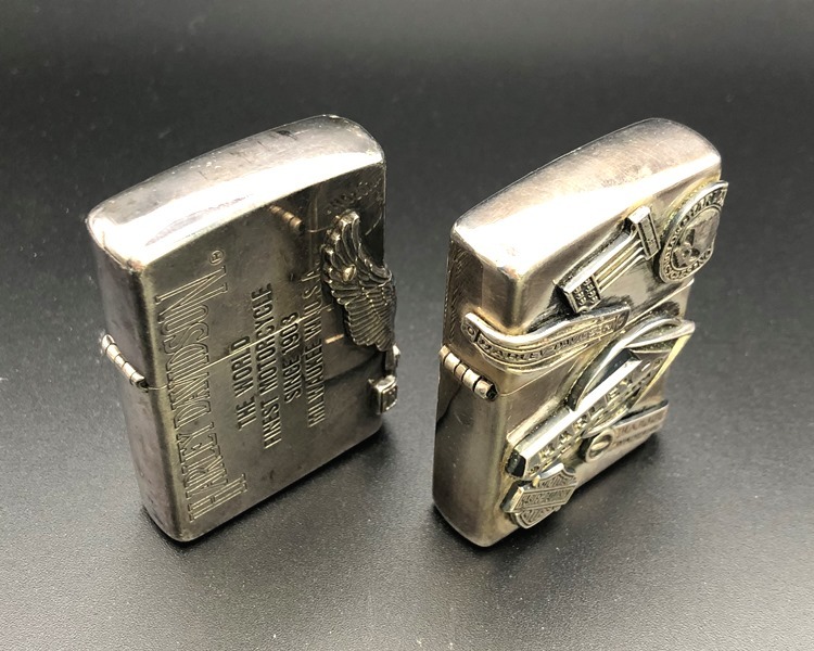 喫煙具(サ60)★[[KE-228.78]]★ZiPPO(ジッポ)★HARLEY DAVIDSON 立体ロゴ希少 2個まとめ★未使用あり★_画像6