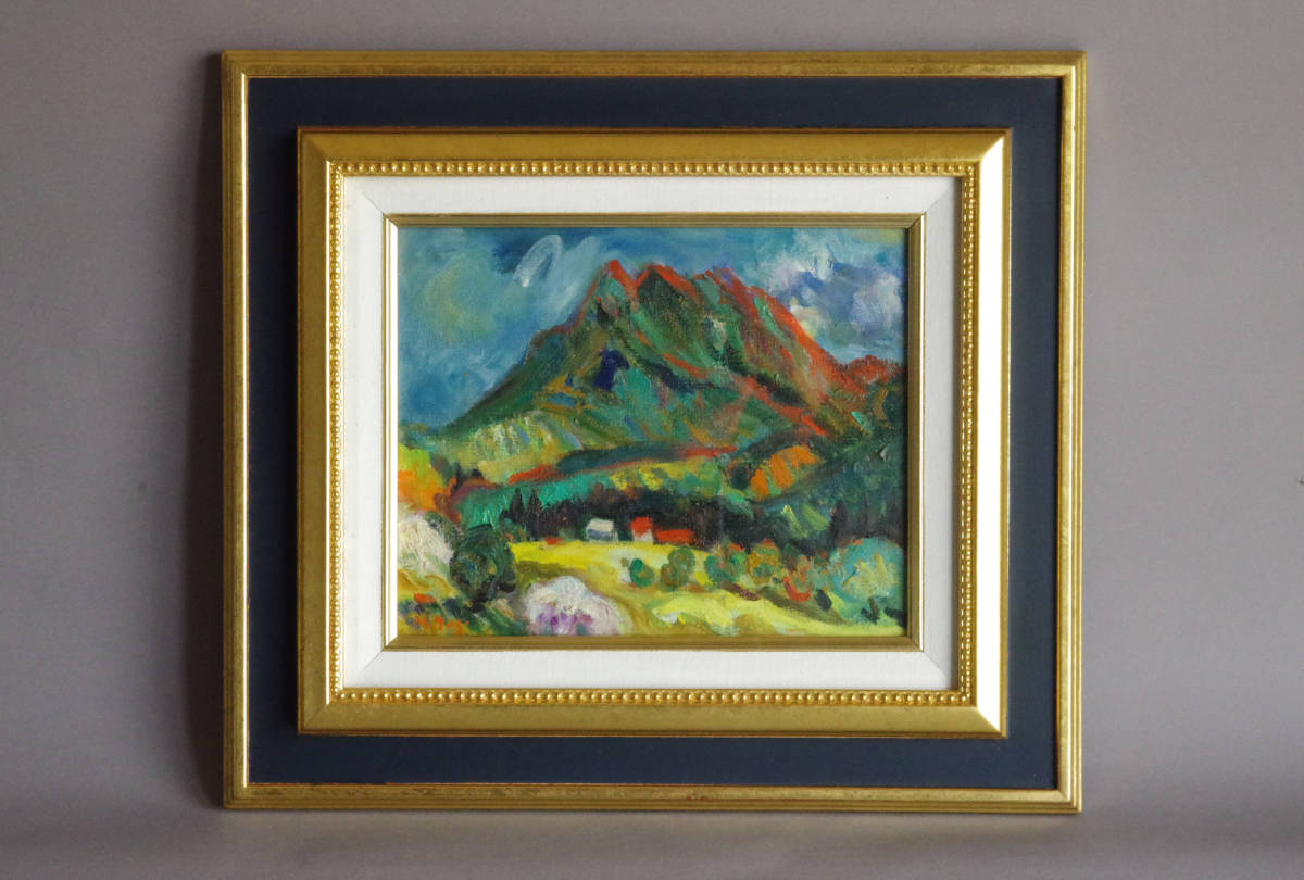 Yahoo!オークション - 真作 杉本博 油絵 「 日光太郎山 」 F3 Yahoo!オークション - 真作 杉本博 油絵 「 日光太郎山 」 F3