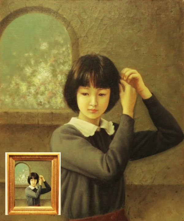 【500円引きクーポン】 - Yahoo!オークション 真作保証 8号油彩画 『白い花』 浅見純臣 絵画