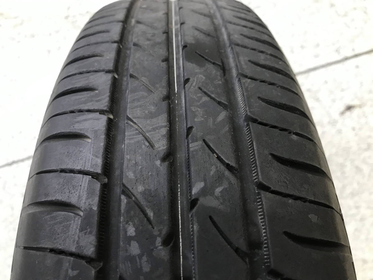 □□2402-87 ZEPHYR 13インチ 4J +42 4H-100 サマータイヤ 145/80R13 4本 バリ溝！タント ムーブ ミラ アルト ワゴンR スペーシア _画像9