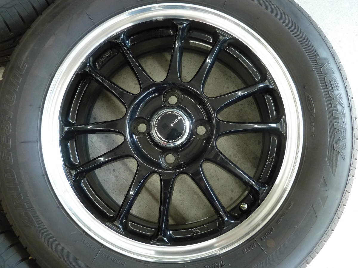 ●●2402-93 ピア PIAA MOTORISMO TS-6 5.5J +45 PCD100 ネクストリー 185/65R15 バリ山 美品！ アクア ノート フリード デミオ MINI ミニ_画像5