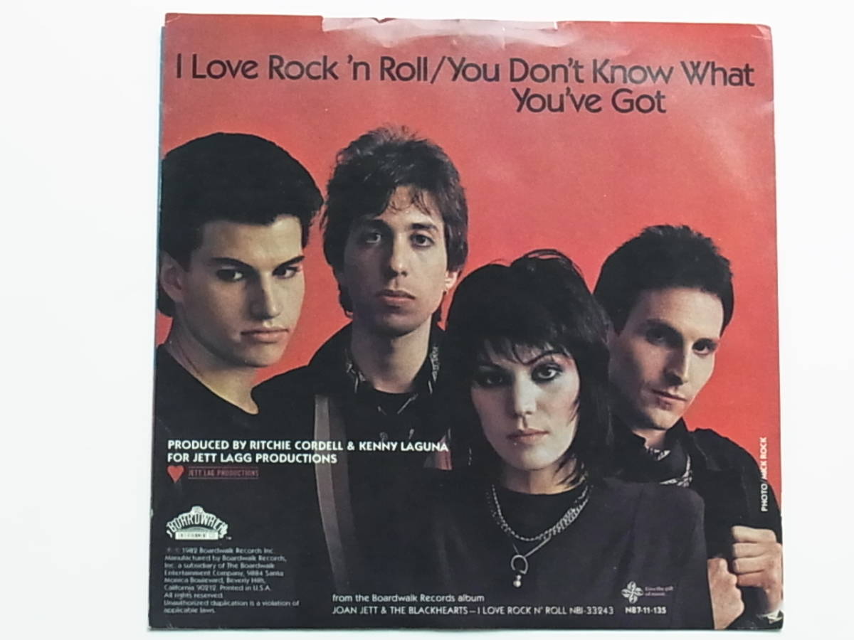 [j173]★US盤EP★ジョーン・ジェット★Joan Jett & The Blackhearts★I Love Rock 'N Roll★Runaways★7inch★7インチ★シングル_画像2