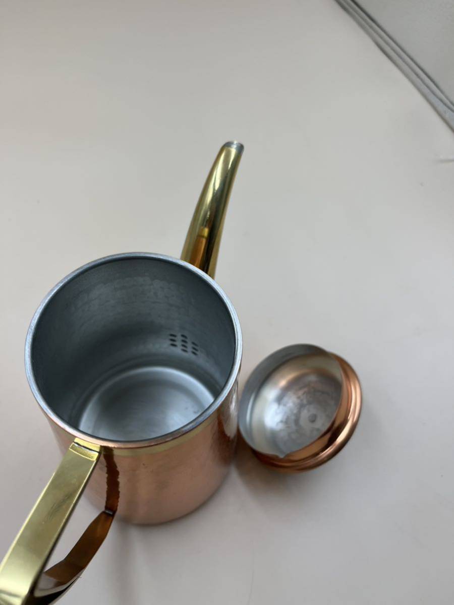 MORICO 森井金属 銅 ポット クリーマーポット・シュガーポット ゴールド 食器 アンティーク レトロの画像3
