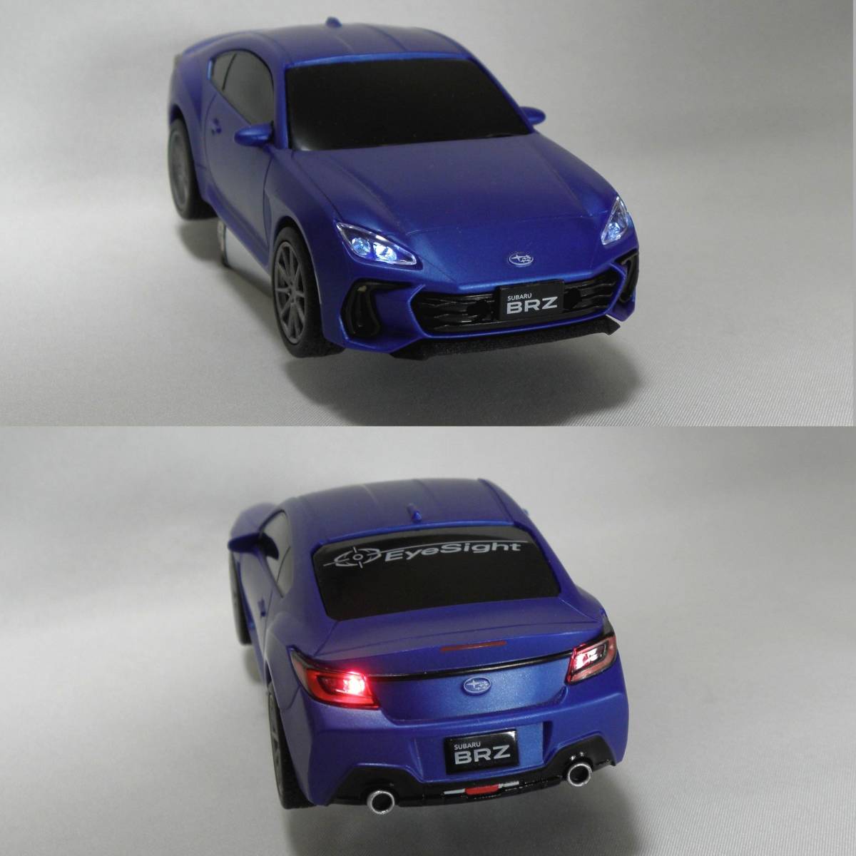 スバル BRZ ●非売品 オリジナル 大型ミニカー(全長13cm) ぶつからない!?ミニカー SUBARU ノベルティ_ライトが点灯した様子です。