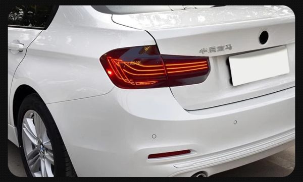 【送料無料】 テールランプ LED ブラック BMW 3シリーズ F30 F35 F80 2013-2018 テールライト ブレーキランプ ウインカー_画像2