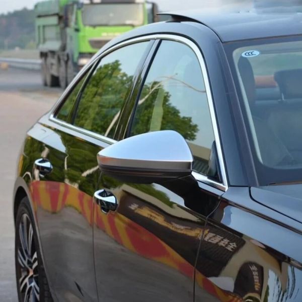[ бесплатная доставка ] корпус зеркала двери левый правый пара серебряный Audi A6 A7 A8 C8 D5 2018-2021 задний зеркало хром 