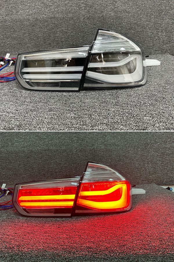 【送料無料】 テールランプ LED クリア BMW 3シリーズ F30 F35 F80 2013-2018 テールライト ブレーキランプ ウインカー_画像7