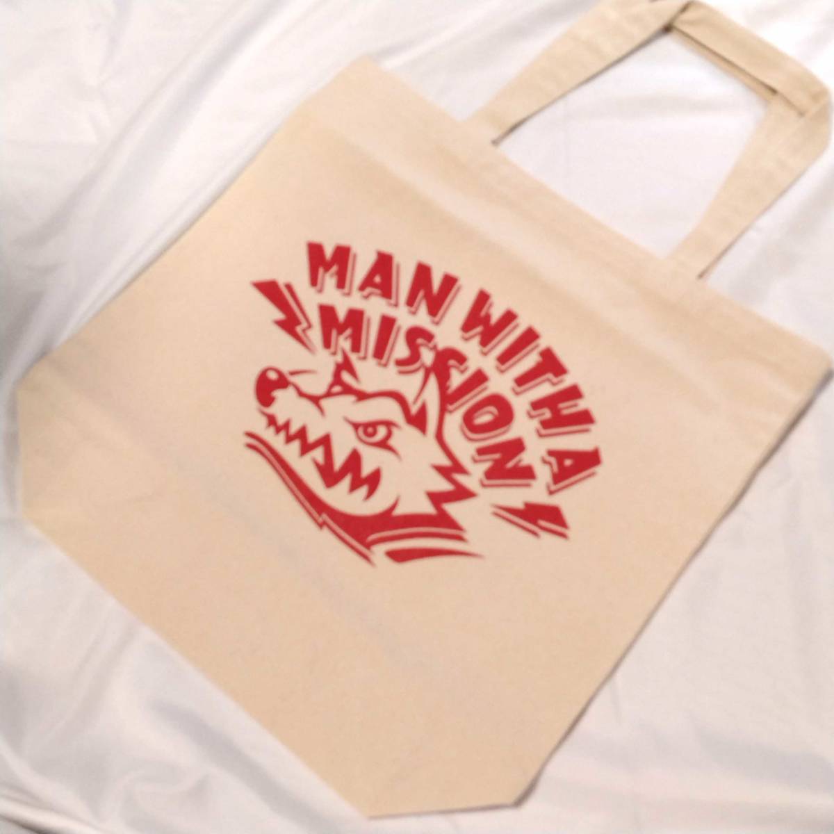 MAN WITH A MISSION トートバッグ ジャンケンジョニー 赤 レッド 未使用 ◆ マンウィズ グッズ_画像1