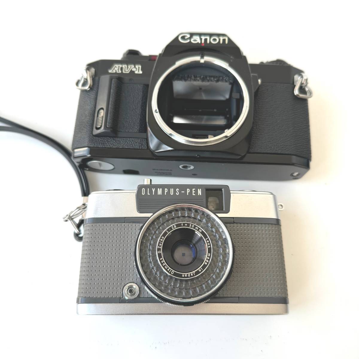 まとめ売り ◆ カメラ レンズ 7点セット Canon AV-1 PEN EES-2 IXY 800IS HX-A100 ジャンク フィルムカメラ デジカメ ウェアラブルカメラ_画像2