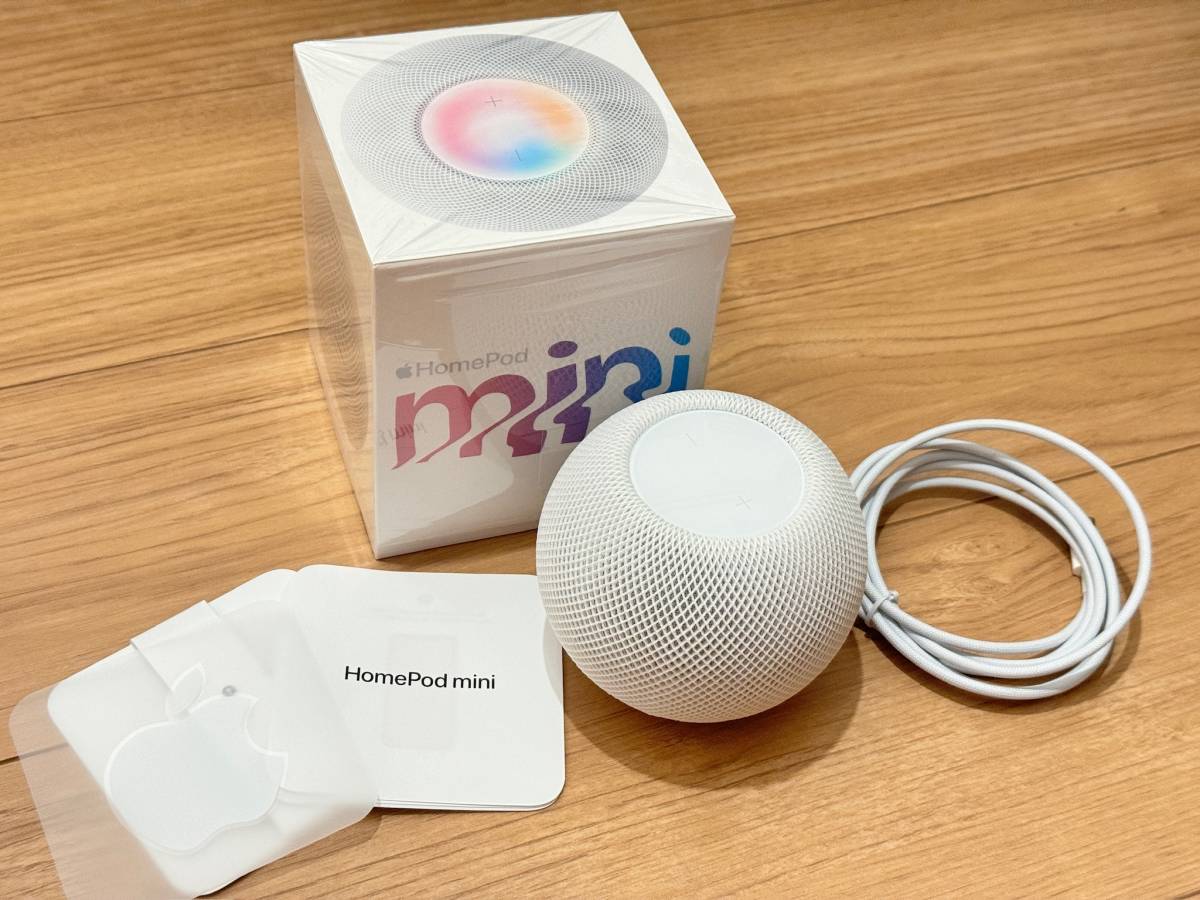 新品同様・送料無料! 「Apple HomePod mini」 2個セットアップルスマートスピーカー・動作確認・最新OSアップデート済_画像3