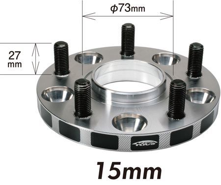 KYO-EI ワイドトレッドスペーサー ハブユニットシステム 15mm 5H/114.3 M12 x P1.5 (ハブ径 67mm) [2枚セット]_画像2