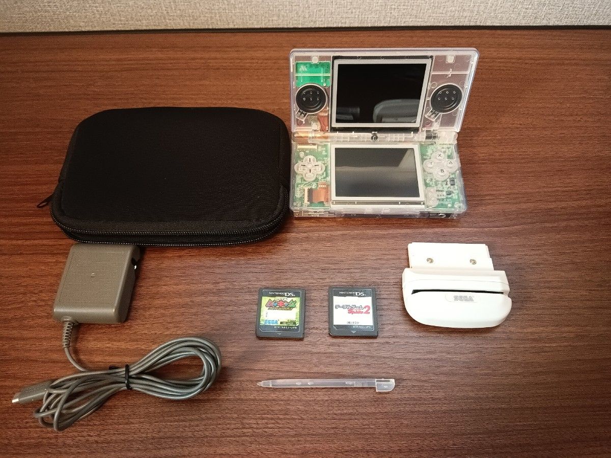 DS lite ムシキング スーパーコレクション HCV-1000 カードリーダー付　クリアシェル Nintendo