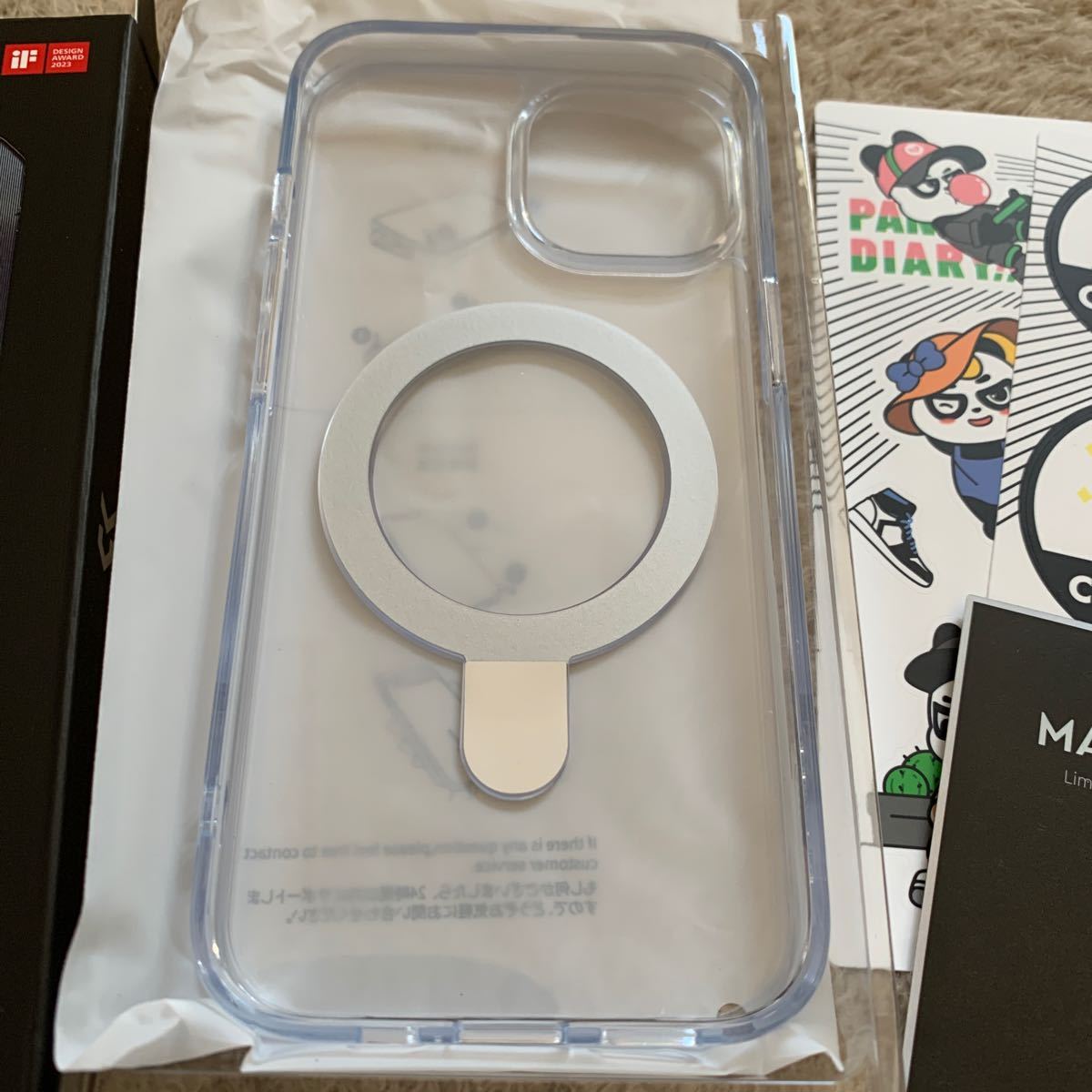 602t1618☆ CASEKOO iPhone 15 用 ケース クリア 黄変防止 Magsafe対応 耐衝撃 MIL規格 滑り止め リング付き