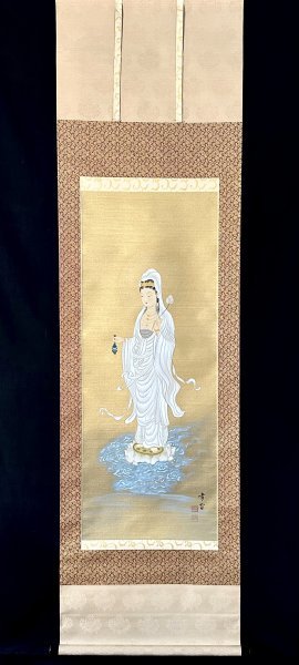 Yahoo!オークション - 【真作】国井幸雪「白衣観音」掛軸 絹本 Yahoo!オークション - 【真作】国井幸雪「白衣観音」掛軸 絹本