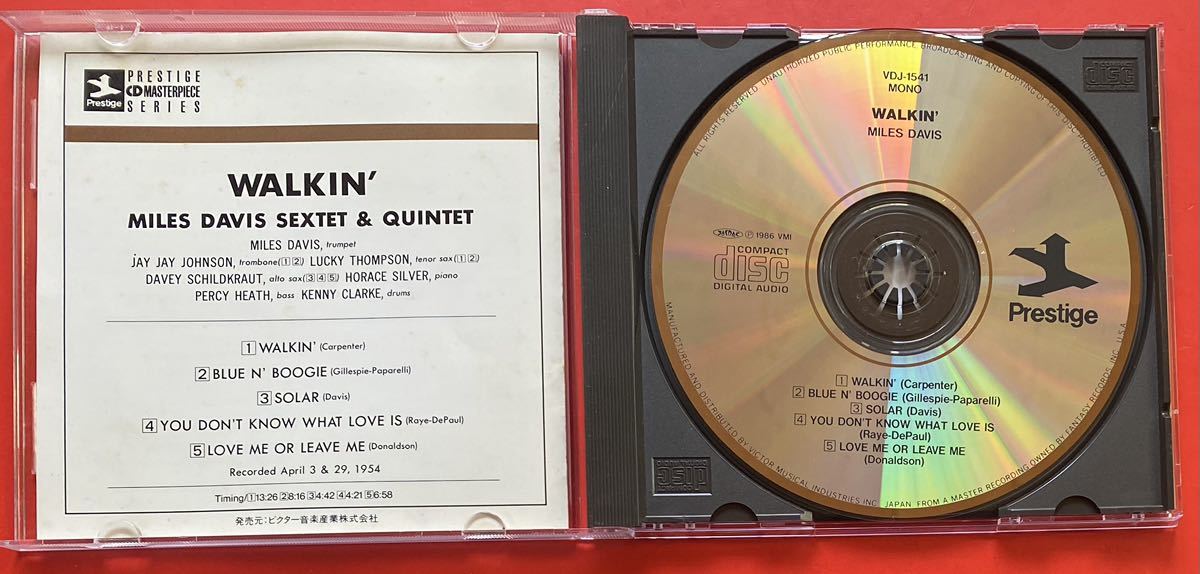 【CD】マイルス・デイヴィス「WALKIN’」MILES DAVIS 国内盤 [12270132]_画像3