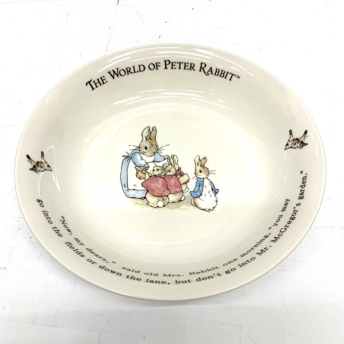  free shipping h57091 THE WORLD OF PETER RABBIT Peter Rabbit pasta curry plate 2 pieces set PR271BR-3 tableware Western-style tableware unused 