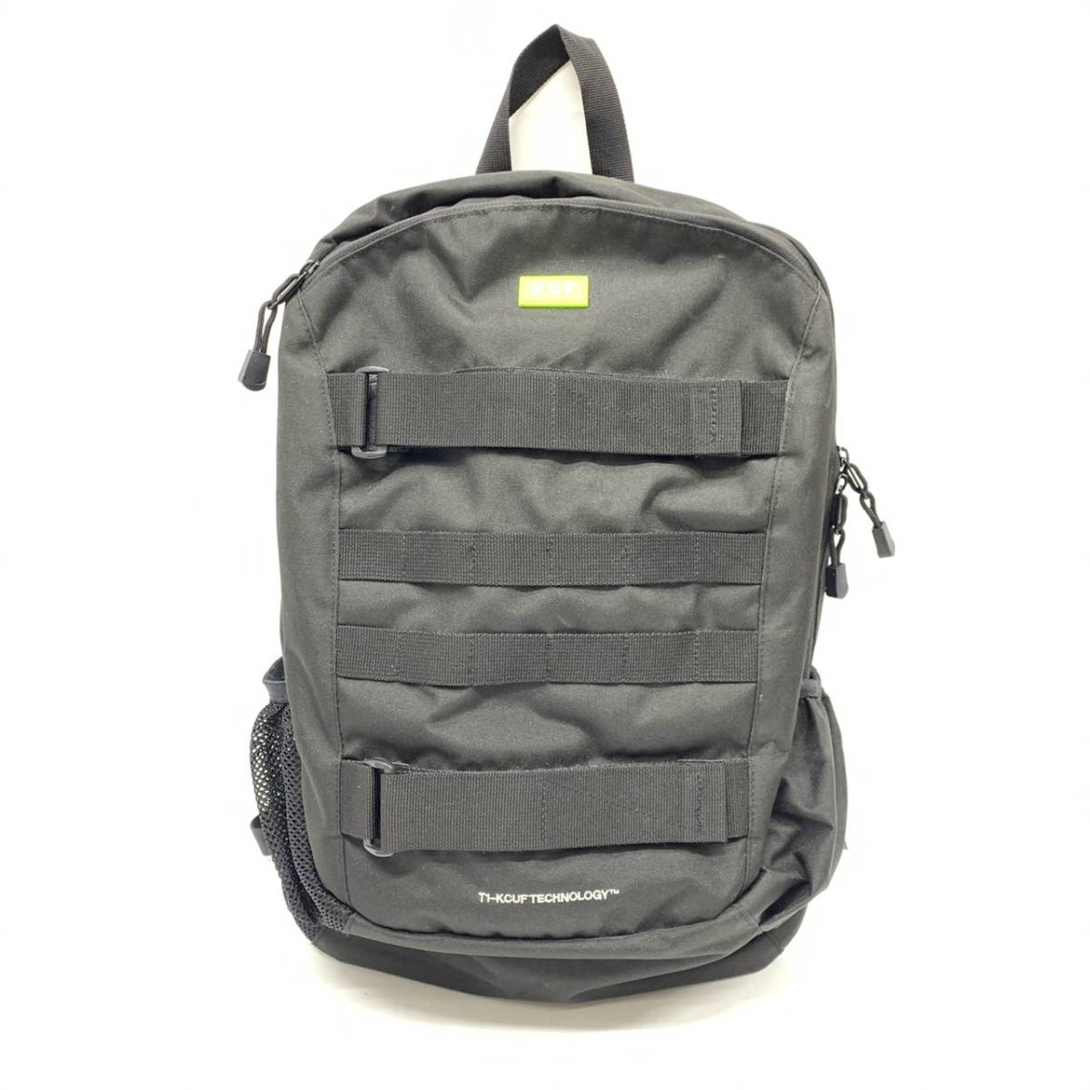 送料無料h57078-1 HUF ハフ MISSION BACKPACK ミッション バックパック リュック ブラック バッグ 鞄 かばん 美品_画像1