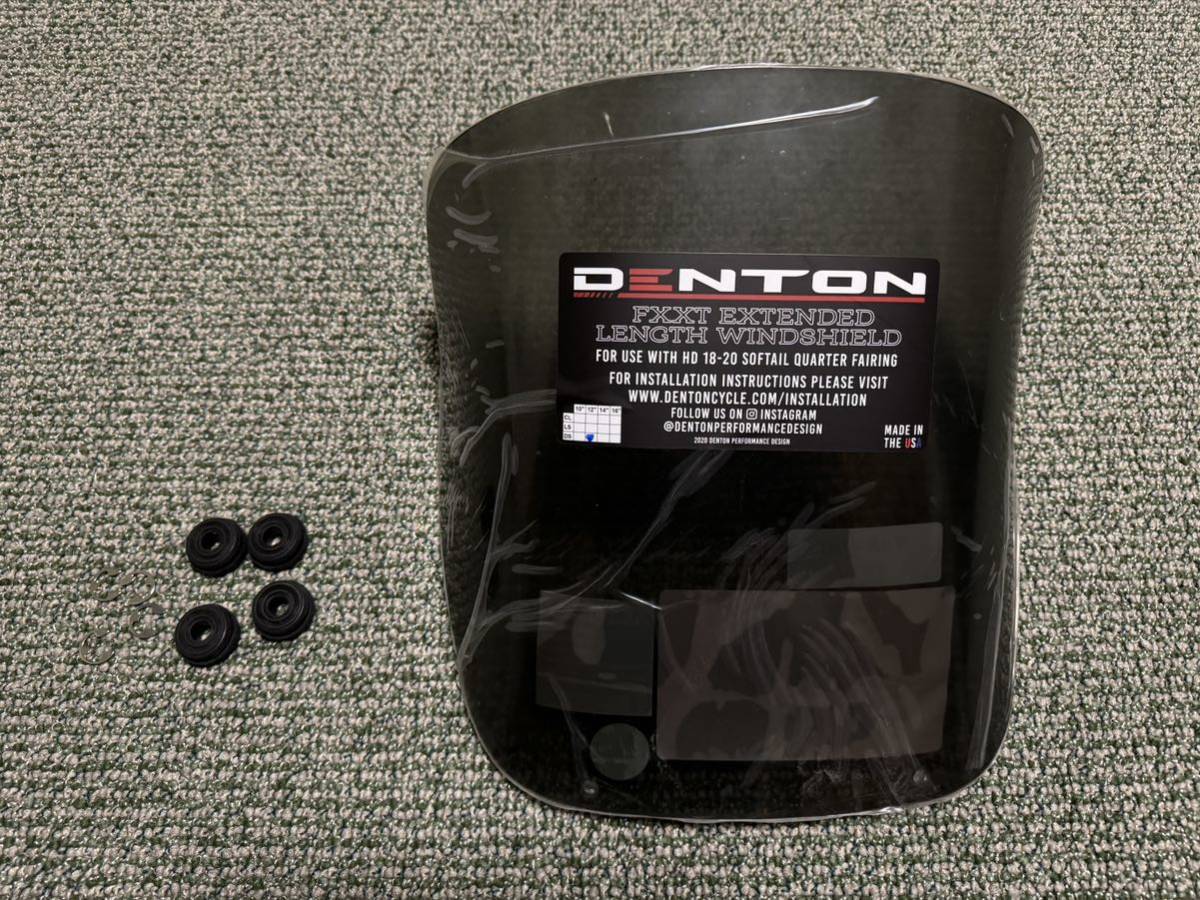 デントン denton 12インチ ダークスモーク シールド 純正クォーターフェアリング用 ハーレーダビッドソン ハーレー クラブスタイル