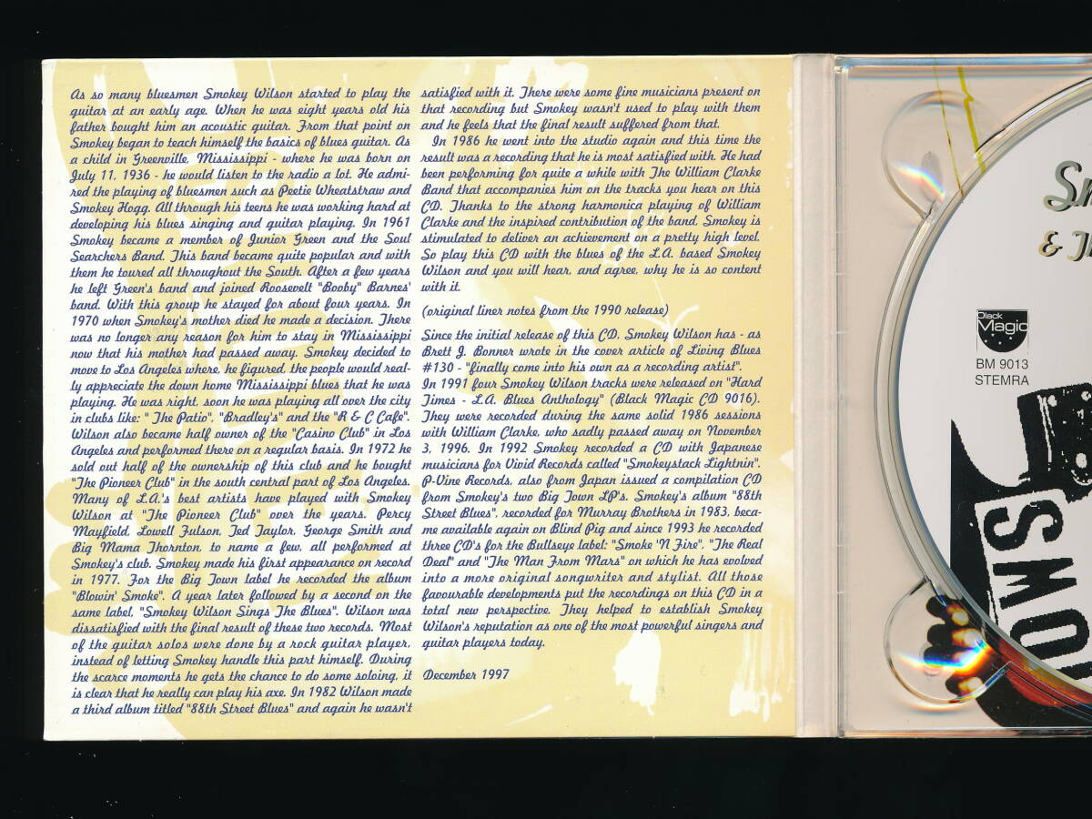 ☆SMOKEY WILSON☆SMOKEY WILSON & THE WILLIAM CLARKE BAND☆1997年輸入盤☆BLACK MAGIC RECORDS BM 9013☆_画像4