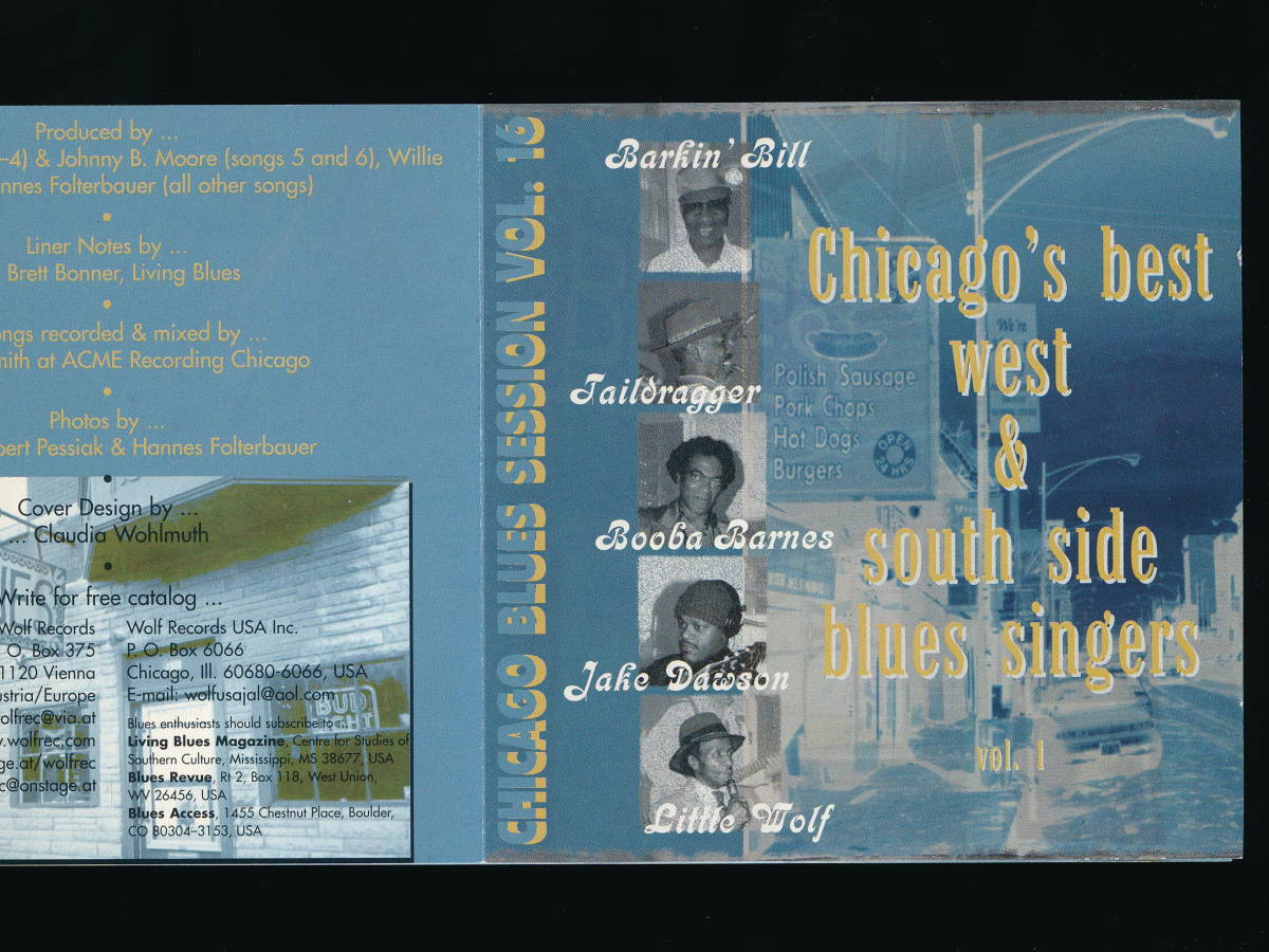 ☆CHICAGO'S BEST WEST & SOUTH SIDE BLUES SINGERS VOL.1☆CHICAGO BLUES SESSION VOL.16☆WOLF RECORDS 120.862 CD☆_画像4