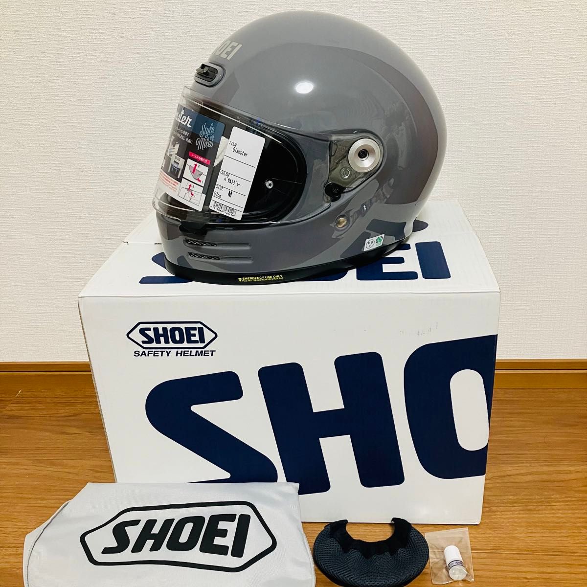 値下げ ほぼ未使用品 無傷 SHOEI グラムスター XL(L寄り) 2022年 値下げ ほぼ未使用品 無傷 SHOEI グラムスター XL(L寄り) 2022年