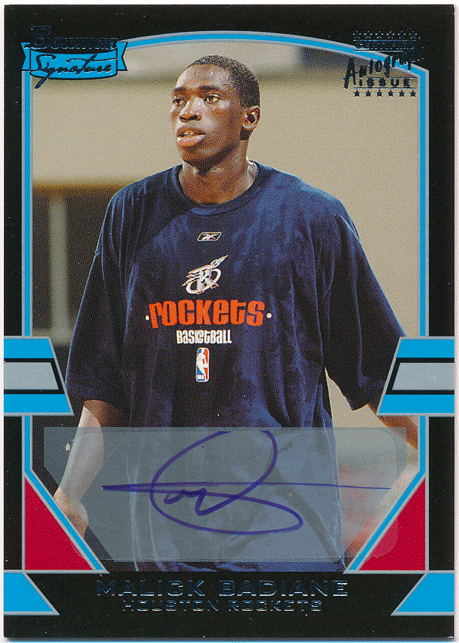 Malick Badiane NBA 2003-04 Bowman Signature RC Rookie Auto 1250枚限定 ルーキーオート 直筆サイン _画像1