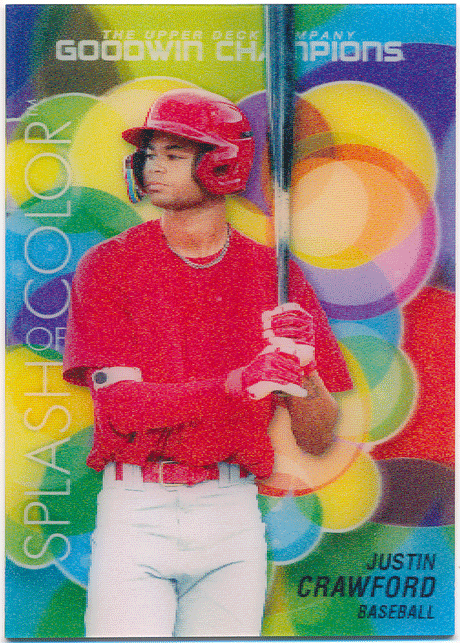 Justin Crawford 2023 Upper Deck UD Goodwin Champions Splash of Color 3D カード ジャスティン・クロフォード_画像1