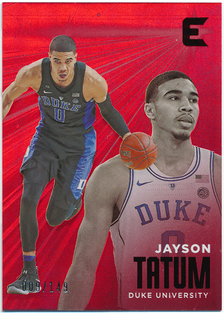 Jayson Tatum NBA 2022 Panini Chronicles Essentials Draft Picks ed Parallel 149枚限定 レッドパラレル ジェイソン・テイタム_画像1