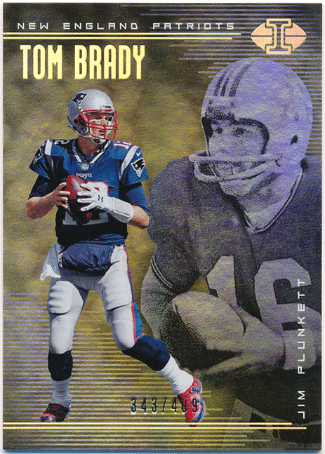 Tom Brady - Jim Plunkett 2018 Panini Illusions Football Gold #73 #343/499 トム・ブレイディ_画像1