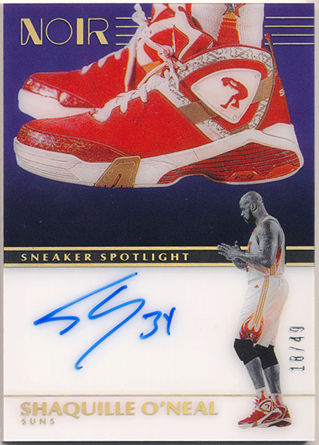 Shaquille O'Neal NBA 2019-20 Panini Noir Sneaker Spotlight Auto 49枚限定 スニーカースポットライトオート シャキール・オニール_画像1