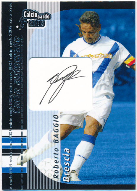 Roberto Baggio Soccer 2003 Panini Calcio Cards Signature Auto 100枚限定 直筆サインカード オート ロベルト・バッジョの画像1