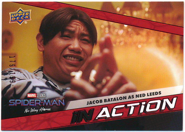 Jacob Batalon as Ned Leeds 2023 Upper Deck Marvel Spider-Man No Way Home In Action Red Foil 199枚限定_画像1