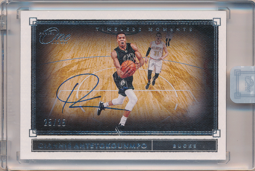 Giannis Antetokounmpo NBA 2019-20 Panini One and One Timeless Moments Auto 25/25 オート ヤニス・アデトクンボ ラストナンバー