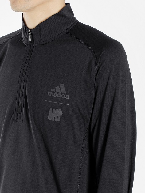  Adidas Anne tifi-tedo сотрудничество половина Zip длинный рукав футболка XS размер обычная цена 11880 иен черный UNDEFEATED TR 1/2 ZIP LS
