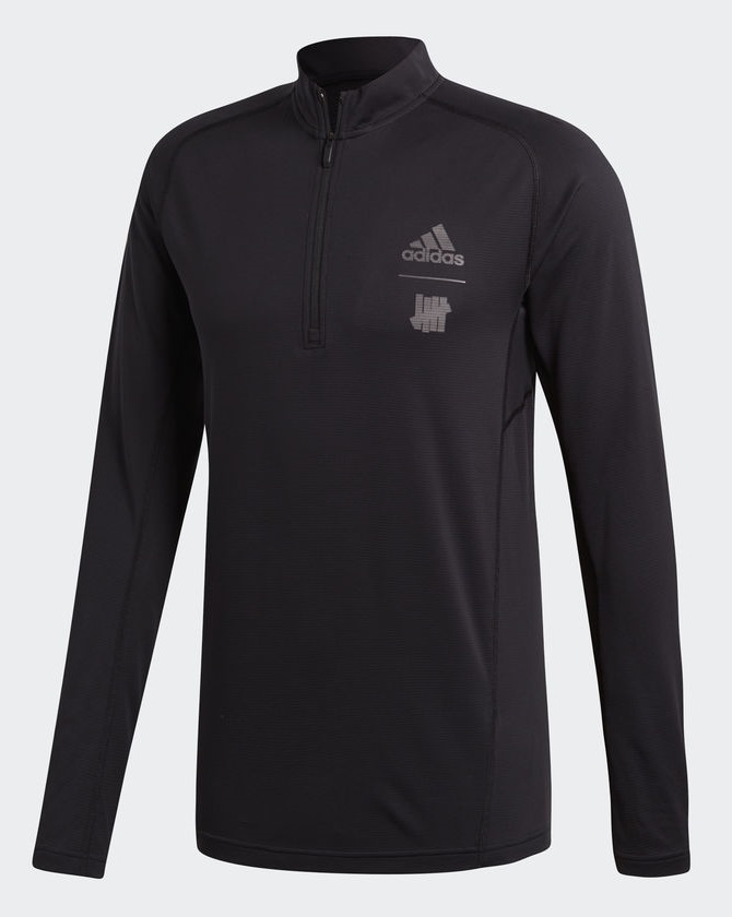  Adidas Anne tifi-tedo сотрудничество половина Zip длинный рукав футболка XS размер обычная цена 11880 иен черный UNDEFEATED TR 1/2 ZIP LS