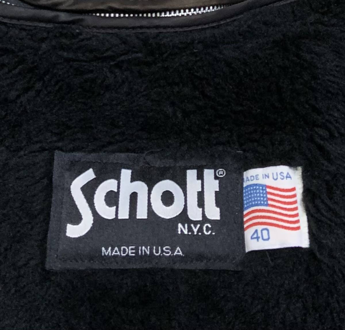 良品⑥schott【40】ライナー付652 米国製 シングルライダース 良品⑥schott【40】ライナー付652 米国製 シングルライダース