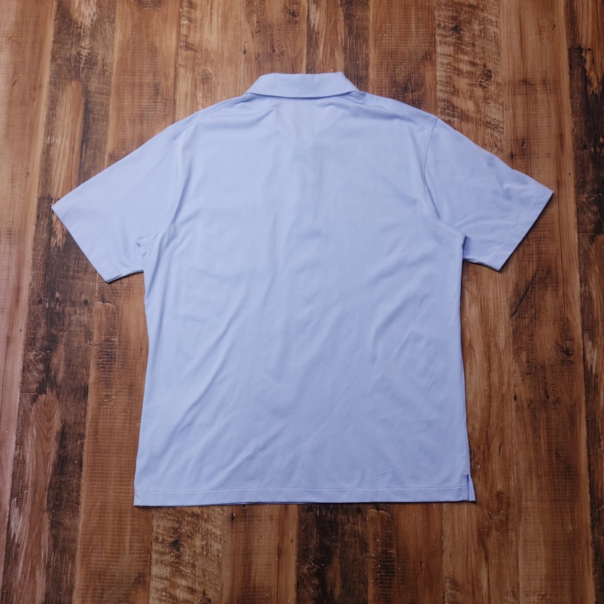 Lサイズ 半袖ポロシャツ ユニクロ メンズ UNIQLO AIRism エアリズム 古着 ブルー MC13
