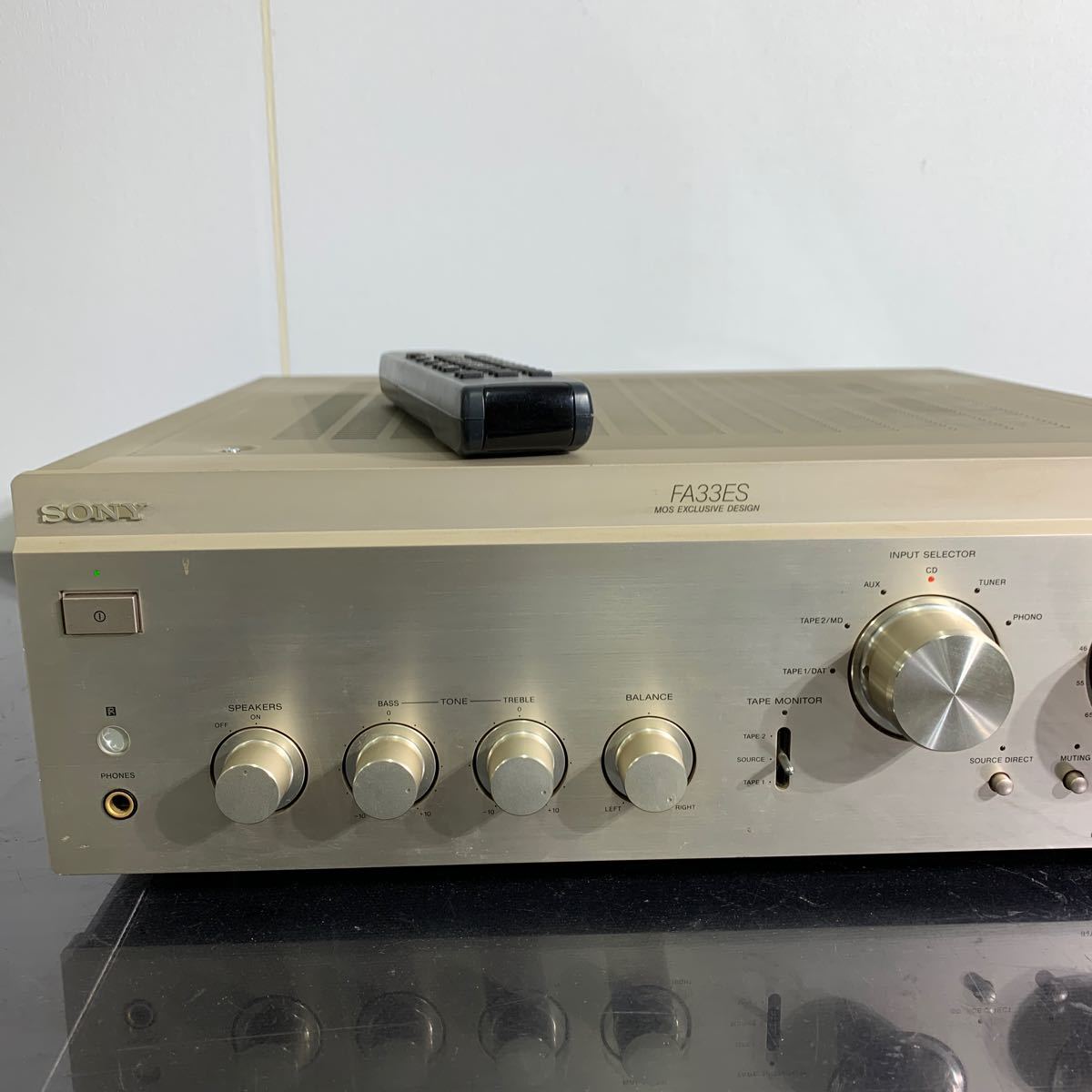 CL003.型番：TA-FA33ES.SONY.プリメインアンプ .integrated STEREO AMPLIFIER .オーディオ機器 .リモコン RM-S326付.ジャンク_画像3